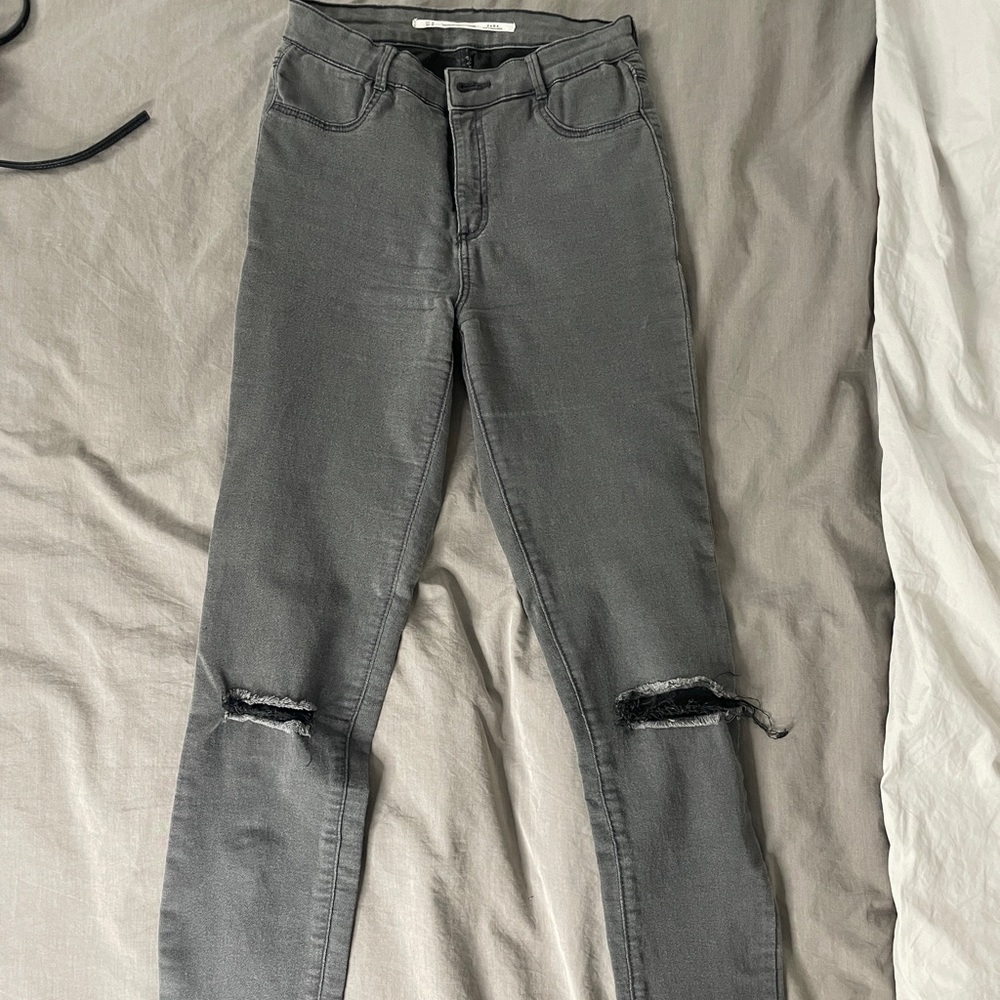 ZARA ripped skinny jeans